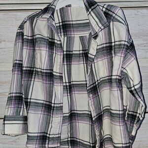 Plaid button down shirt